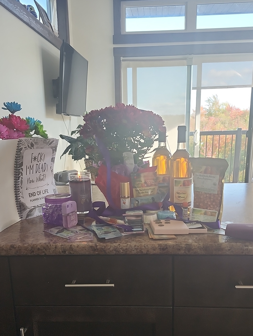 Assorted Home Gift Bundle with Red Flowers